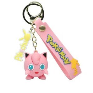 Jigglypuff Pokémon 3D Keychain Wrist Strap Bag Charm